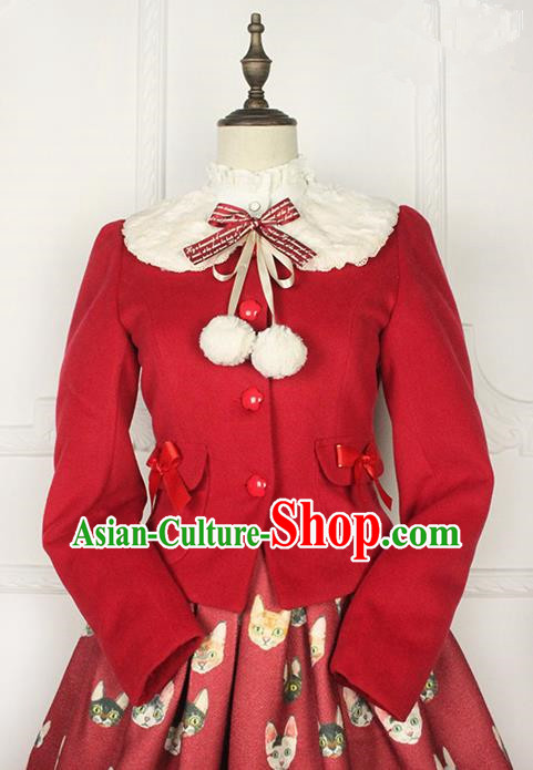 Traditional Classic Elegant Women Costume Woolen Jacket, Restoring Ancient Wool Sweet Short Coat  for Women