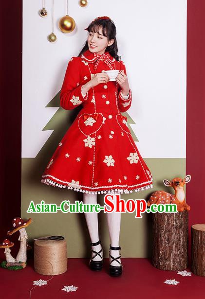 Traditional Classic Elegant Women Costume Woolen Cloak Dust Coat, Restoring Ancient Christmas Cape Coat for Women