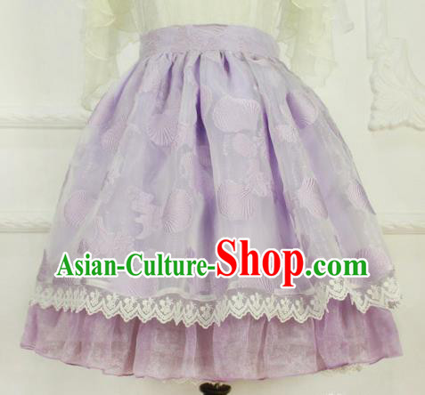 Traditional Classic Elegant Women Costume Bust Skirt, Restoring Ancient Princess Bubble Skirt Giant Swing Lace Skirt for Women