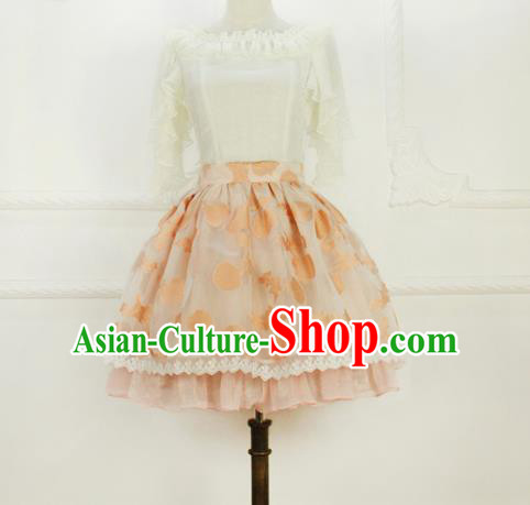 Traditional Classic Elegant Women Costume Bust Skirt, Restoring Ancient Princess Bubble Skirt Giant Swing Lace Skirt for Women