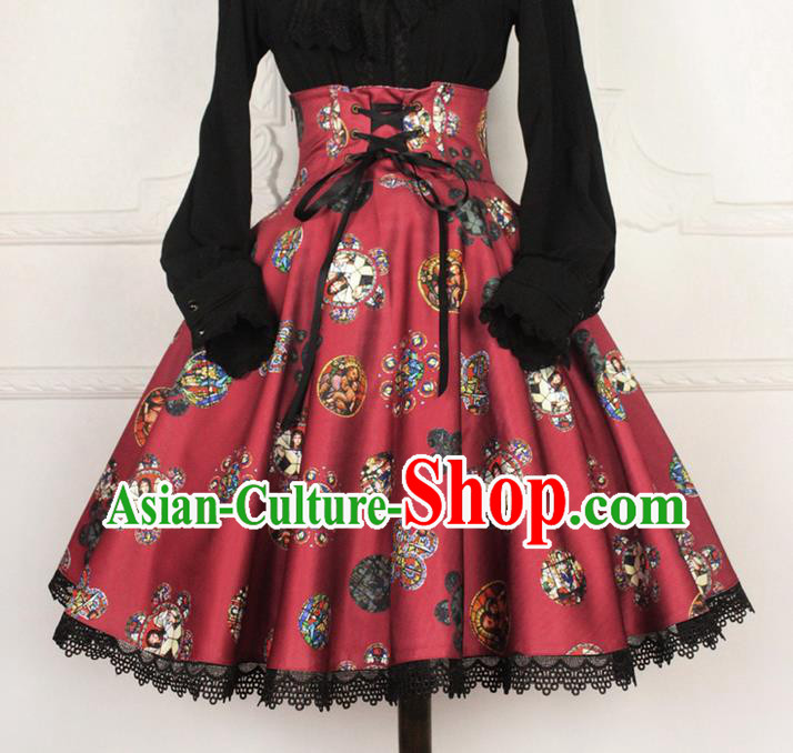 Traditional Classic Elegant Women Costume Fishbone Bust Skirt, Restoring Ancient Princess Gothic Giant Swing Skirt for Women