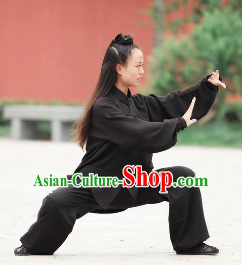 Traditional Chinese Wudang Uniform Taoist Nun Uniform Kungfu Kung Fu Clothing Clothes Pants Shirt Supplies Wu Gong Outfits, Chinese Tang Suit Wushu Clothing Tai Chi Suits Uniforms for Women