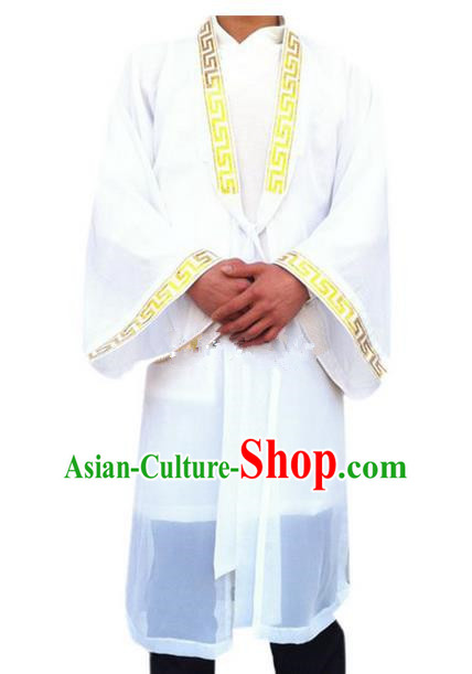 Traditional Chinese Wudang Uniform Taoist Uniform Priest Frock Complete Set Veil Long Robe Tai Chi Suits Uniforms for Men