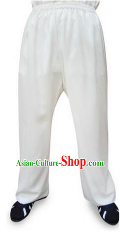 Traditional Chinese Wudang Uniform Taoist Linen Pants Wu Gong Trousers, Chinese Tang Suit Wushu Clothing Tai Chi Pants for Men