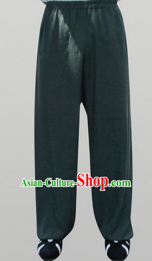 Traditional Chinese Wudang Uniform Taoist Linen Pants Wu Gong Trousers, Chinese Tang Suit Wushu Clothing Tai Chi Bloomers for Men