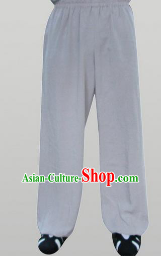 Traditional Chinese Wudang Uniform Taoist Linen Pants Wu Gong Trousers, Chinese Tang Suit Wushu Clothing Tai Chi Bloomers for Men