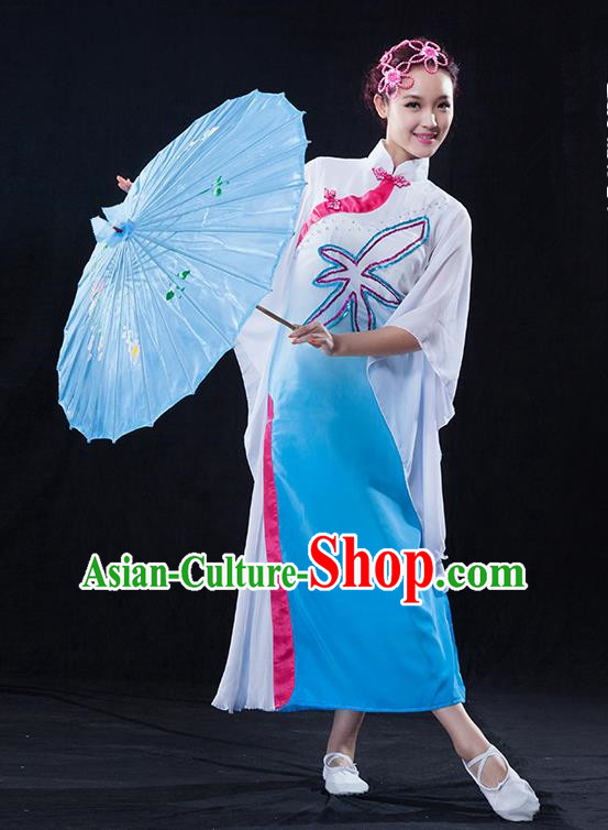 Traditional Chinese Classical Yangko Dance Dress, Yangge Fan Dancing Costume Umbrella Dance Suits, Folk Dance Yangko Costume for Women