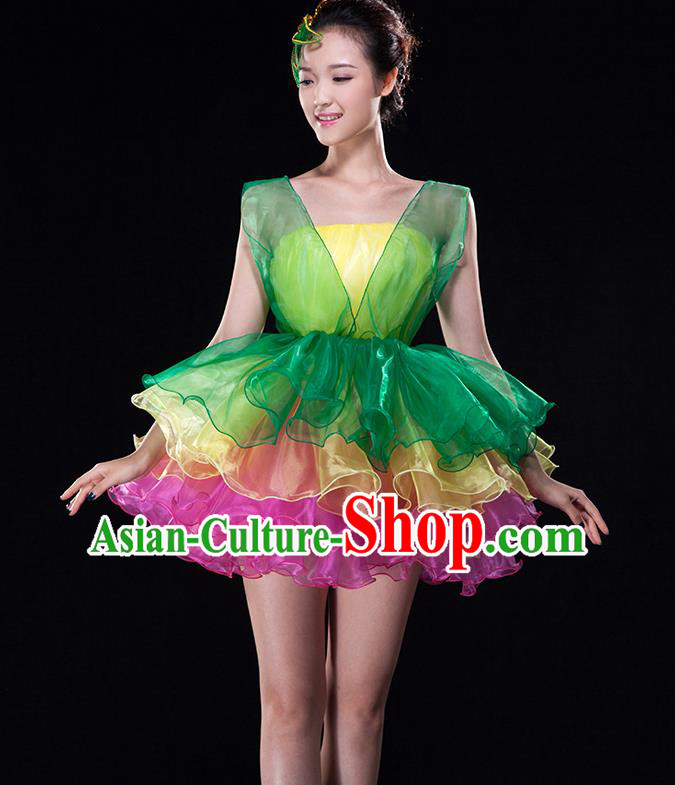 Traditional Chinese Classic Stage Performance Chorus Modern Dance Costumes Bubble Dress, Chorus Competition Costume, Compere Costumes for Women