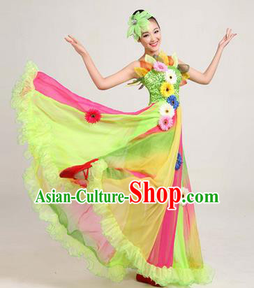 Traditional Chinese Modern Dancing Costume, Women Opening Dance Costume, Modern Dance Dress for Women