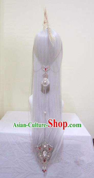 Traditional Chinese Ancient Jewelry Accessories, Ancient Chinese Imperial Princess Headwear Wedding Long Tassels Hair Step Shake, China Wedding Bride Hairpin for Women