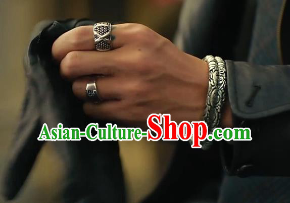 Traditional Chinese Ancient Jewelry Accessories, Ancient Chinese Ring and Bracelet Complete Set for Men