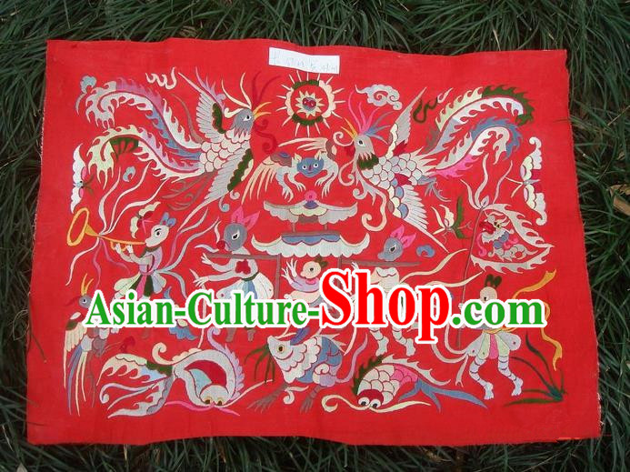 Traditional Chinese Miao Nationality Classic Hand Made Embroidery Flake-Phoenix