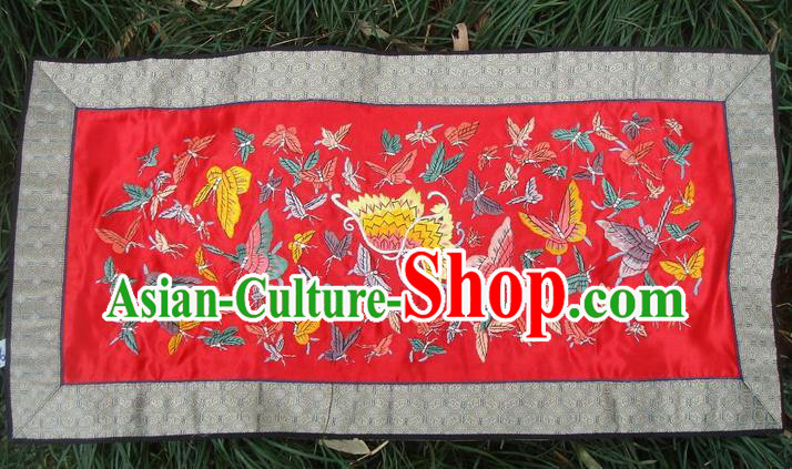 Traditional Chinese Miao Nationality Classic Hand Made Embroidery Flake-One Hundred of Butterflies