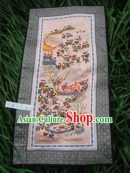 Traditional Chinese Miao Nationality Classic Hand Made Embroidery Flake-One Hundred of Children