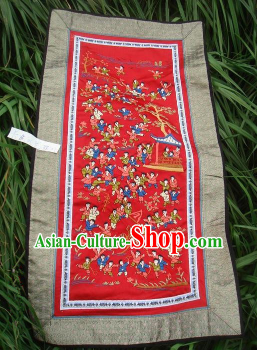 Traditional Chinese Miao Nationality Classic Hand Made Embroidery Flake-One Hundred of Children