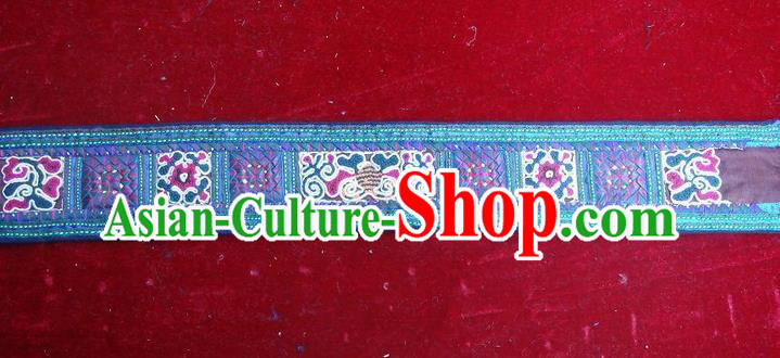 Traditional Chinese Miao Nationality Embroidery Belts, Hmong Handmade Embroidery Belt for Women