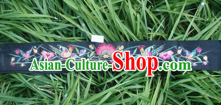 Traditional Chinese Miao Nationality Embroidery Belts, Hmong Handmade Embroidery Belt for Women