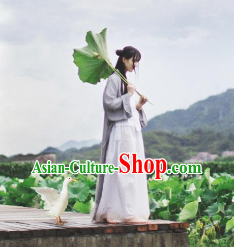 Traditional Classic Women Clothing, Traditional Chinese Style Yarn Hanfu, Classic Long Cape Cardigan, Long Yarn Coat