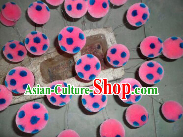 Peking Opera Head Wear Pompoms Accessories Pendant 6.3cm Multiple Colors