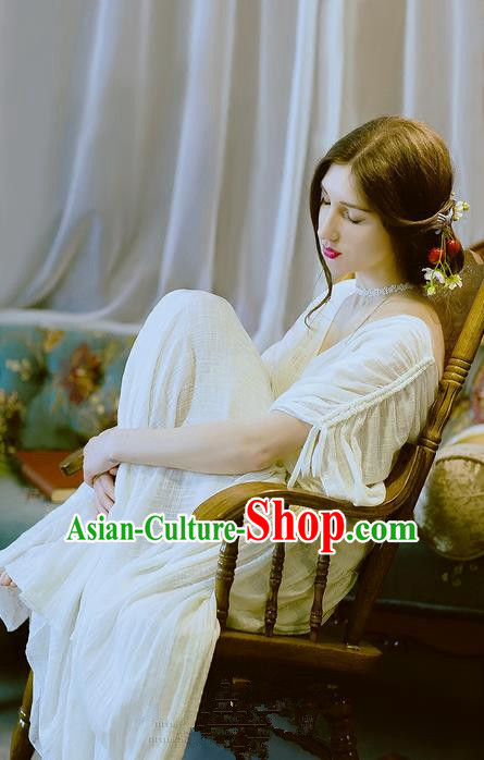 Traditional Classic Women Clothing, Traditional Classic Elegant Yarn Brought Palace Restoring One-Piece Dress Even Garment Skirt Long Skirts