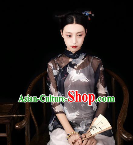 Traditional Classic Women Costumes, Traditional Classic Advanced Chiffon Jacket Small Unlined Upper Garment