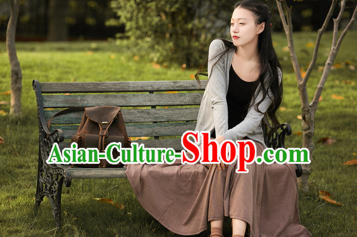 Traditional Classic Women Clothing, Traditional Classic Pure Cotton Tweed Cardigan Cotton Coats
