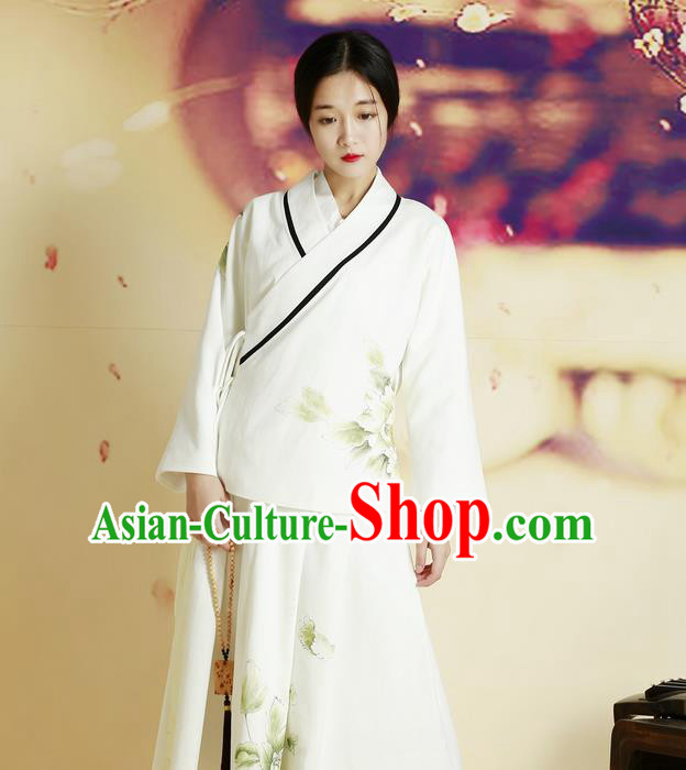Traditional Chinese Female Costumes, Chinese Acient Clothes, Chinese Cheongsam, Tang Suits Slant Opening Plate Buttons Blouse for Women