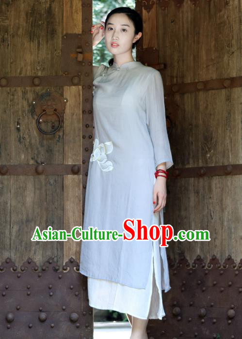 Traditional Chinese Female Costumes, Chinese Acient Clothes, Chinese Cheongsam, Tang Suits Slant Opening Plate Buttons Blouse for Women