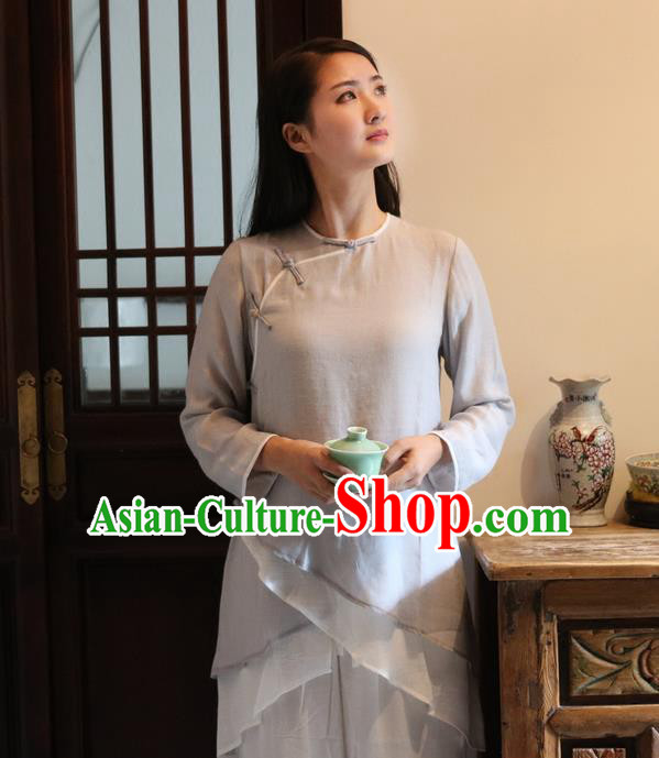 Traditional Chinese Female Costumes, Chinese Acient Hanfu Clothes, Chinese Cheongsam, Tang Suits Plate Buttons Dress for Women