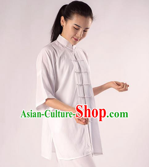 Top Noil Poplin Kung Fu Costume Martial Arts Kung Fu Training Uniform Gongfu Shaolin Wushu Clothing Tai Chi Taiji Teacher Suits Uniforms for Women