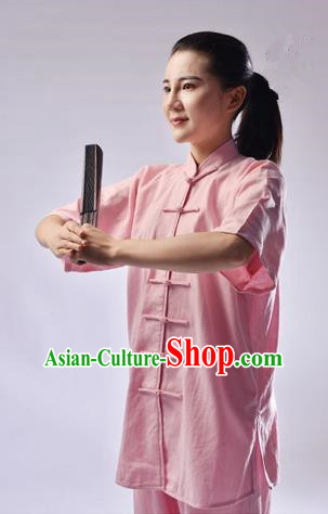 Top Linen Kung Fu Costume Martial Arts Kung Fu Training Uniform Gongfu Shaolin Wushu Clothing Tai Chi Taiji Teacher Suits Uniforms for Women