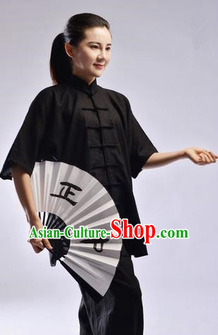 Top Linen Kung Fu Costume Martial Arts Kung Fu Training Uniform Gongfu Shaolin Wushu Clothing Tai Chi Taiji Teacher Suits Uniforms for Women