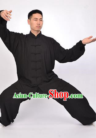 Top Noil Poplin Kung Fu Costume Martial Arts Kung Fu Training Uniform Gongfu Shaolin Wushu Clothing Tai Chi Taiji Teacher Suits Uniforms for Men