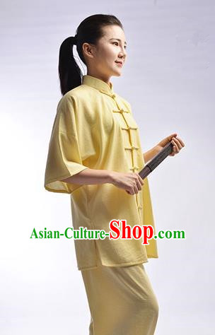 Top Linen Kung Fu Costume Martial Arts Kung Fu Training Uniform Tang Suit Gongfu Shaolin Wushu Clothing Tai Chi Taiji Teacher Suits Uniforms for Women