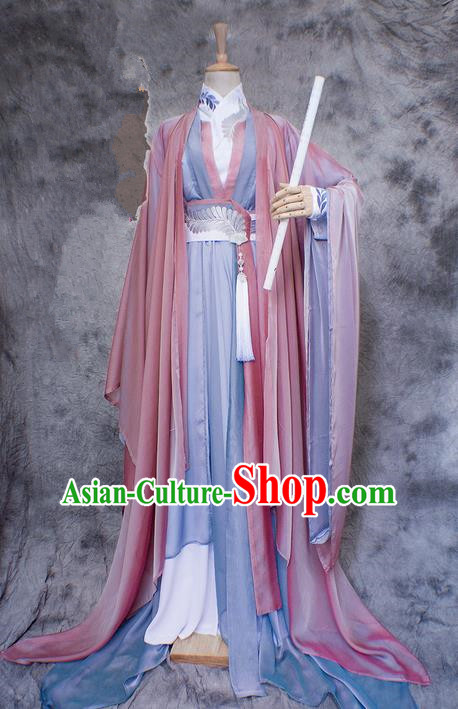 Chinese Ancient Cosplay Costumes, Chinese Traditional Embroidered Princess Clothes, Ancient Chinese Cosplay Fairy Costume Complete Set For Women