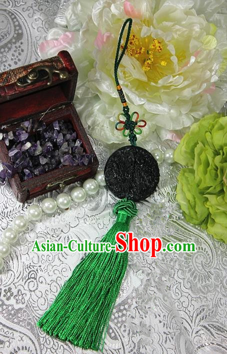 Chinese Ancient Cosplay Jewelry Accessories, Chinese Traditional Royal Prince Jade Pendant, Ancient Chinese Cosplay Swordsman Knight Wearing Jade for Men