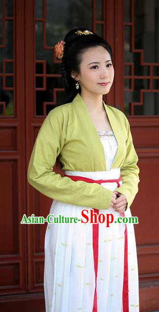 Traditional Chinese Tang Dynasty Imperial Consort Embroidered Costume, Asian China Ancient Imperial Concubine Hanfu Clothing for Women