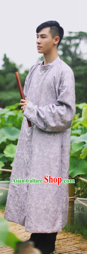 Traditional Chinese Tang Dynasty Prince Embroidered Costume, Asian China Ancient Swordsman Hanfu Robe Clothing for Men