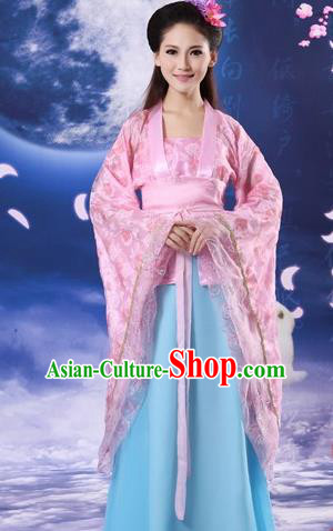 Traditional Ancient Chinese Palace Lady Costume, Asian Chinese Tang Dynasty Imperial Consort Embroidered Dress Clothing for Women