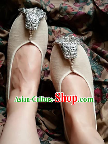 Asian Chinese Shoes Wedding Shoes Hand Linen Shoes, Traditional China Princess Shoes Hanfu Shoes for Women