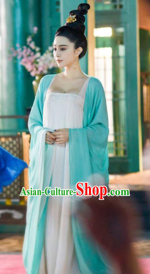 Asian China Tang Dynasty Palace Lady Princess Costume, Traditional Chinese Ancient Consort Yang Hanfu Embroidered Clothing for Women