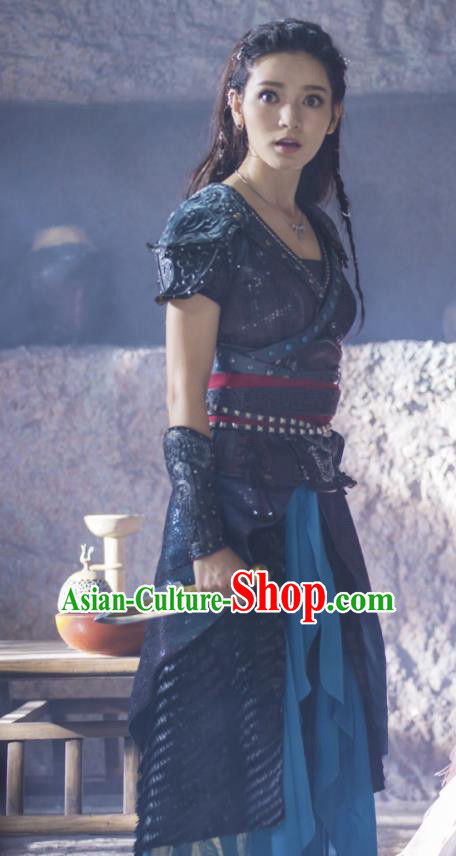 Asian China Han Dynasty Swordswoman Evilkind Princess Costume, Traditional Chinese Ancient Assassin Clothing for Women