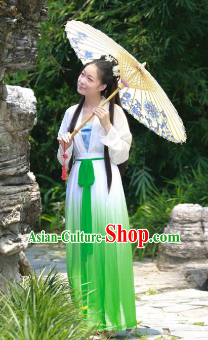 Traditional Ancient Chinese Imperial Princess Costume, Asian China Tang Dynasty Imperial Empress Green Dress Clothing for Women