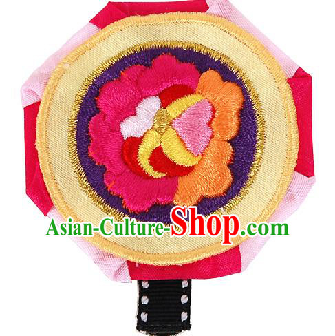 Traditional Korean Hair Accessories Embroidered Hair Claw, Asian Korean Fashion Headwear Hair Stick for Kids