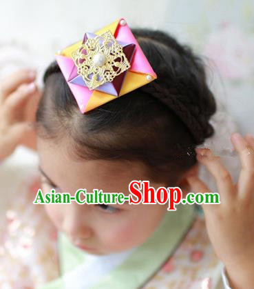 Traditional Korean Hair Accessories Girls Hair Clasp, Asian Korean Fashion Headwear Headband for Kids