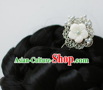 Traditional Korean National Hair Accessories Wedding Princess Flower Hairpins, Asian Korean Fashion Hanbok Hair Claw Headwear for Girls