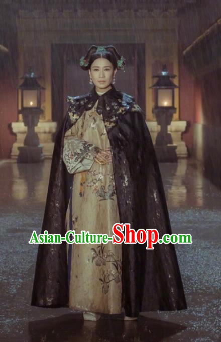 Story of Yanxi Palace Traditional Ancient Chinese Qing Dynasty Imperial Empress Costume, Chinese Manchu Lady Queen Embroidered Clothing for Women