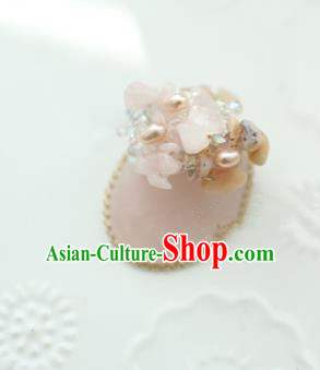 Traditional Korean Accessories Pink Brooch for Women