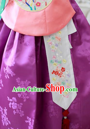 Traditional Korean Accessories Embroidered Waist Pendant, Asian Korean Fashion Wedding Tassel Waist Decorations for Women