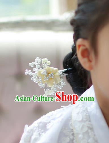 Traditional Korean National Hair Accessories Hairpins, Asian Korean Fashion Wedding Hanbok Hair Decorations Headwear for Kids